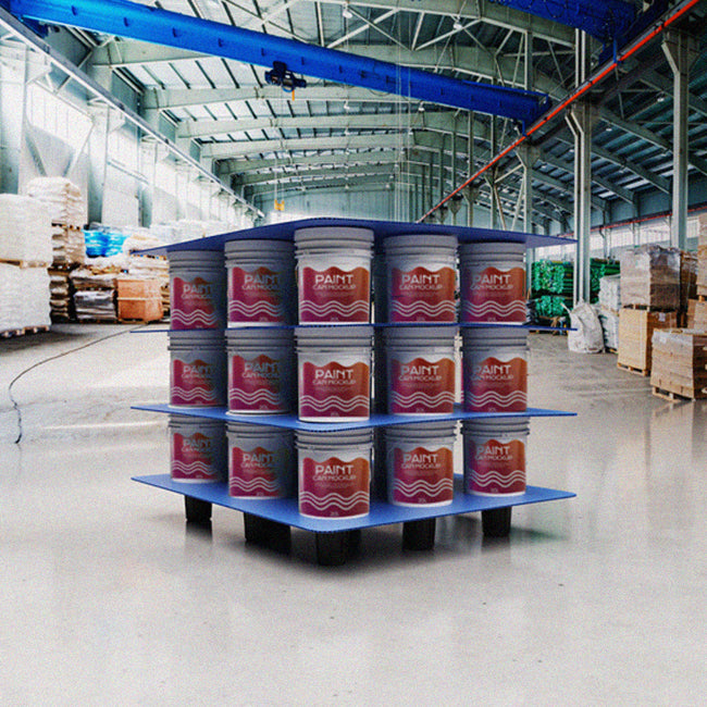 SheetGUARD interlayer sheets and separator sheets protecting stacked Paint Tubs